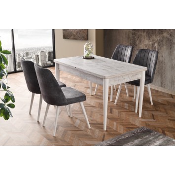 Mesa de comedor extensible Ahşap Kelebek-1233 blanco - 974NMB1521