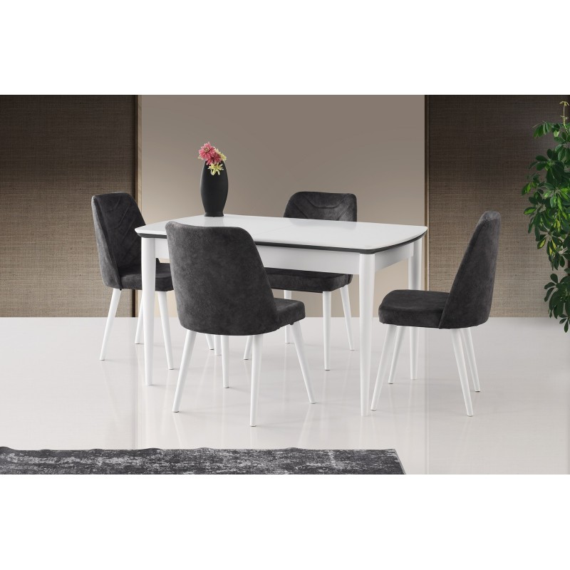 Mesa de comedor extensible Vega-1131 blanco - 974NMB1538