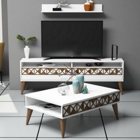 Conjunto de muebles de salón Line blanco - 845HCT5255