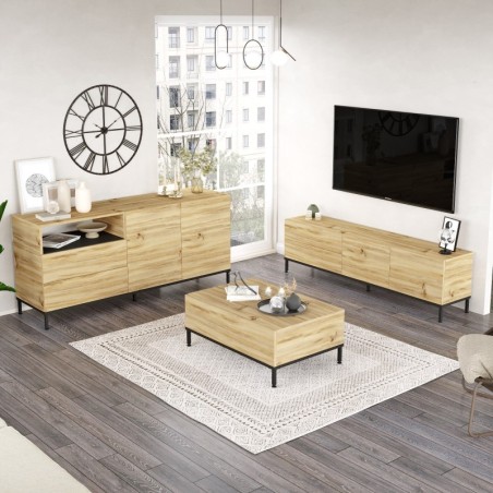 Conjunto de muebles de salón LV36-KL roble negro