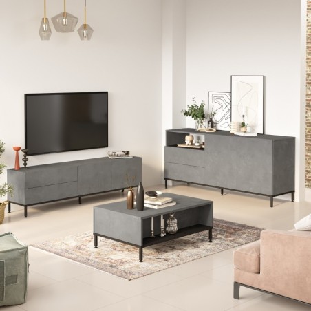 Conjunto de muebles de salón LV36-RL gris negro