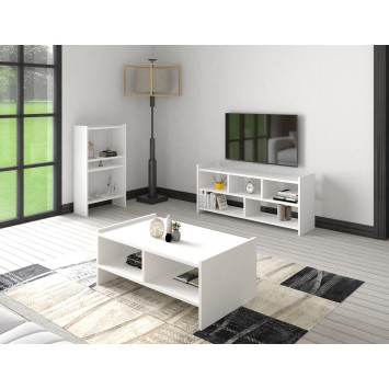 Conjunto de muebles de salón Pera blanco - 835PUQ6203