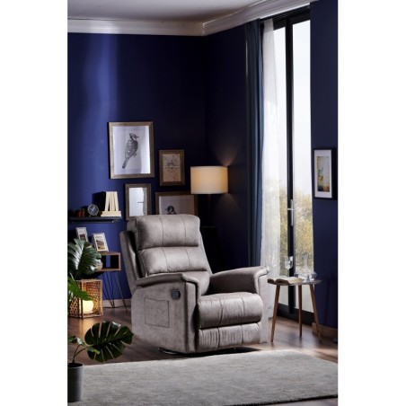 Sillón reclinable Joyful TV gris - 480NRN2504