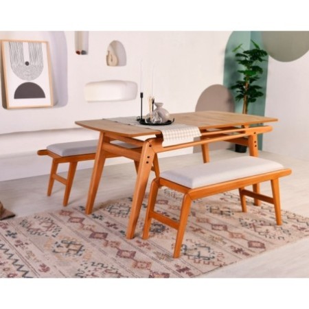 Set mesa y sillas (3 piezas) Palace (2B) crema roble - 998VOW1170