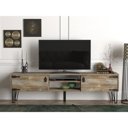 Mueble TV Costa Patik negro nogal - 804TRH3029