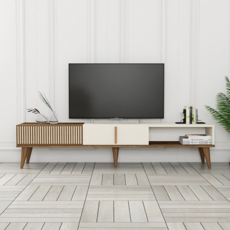 Mueble TV Milan Alt crema nogal