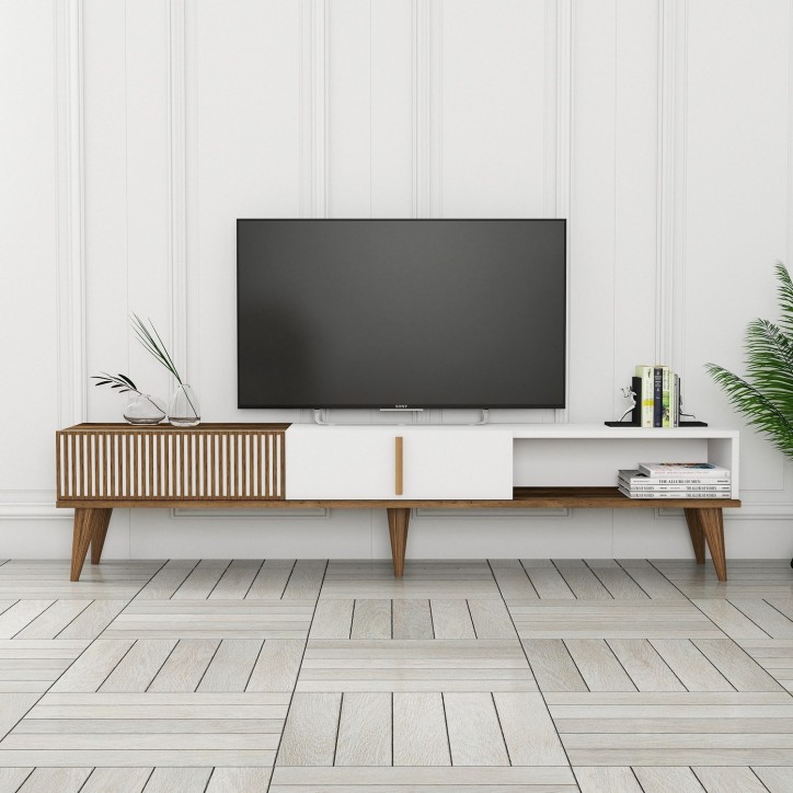 Mueble TV Milan Alt blanco nogal