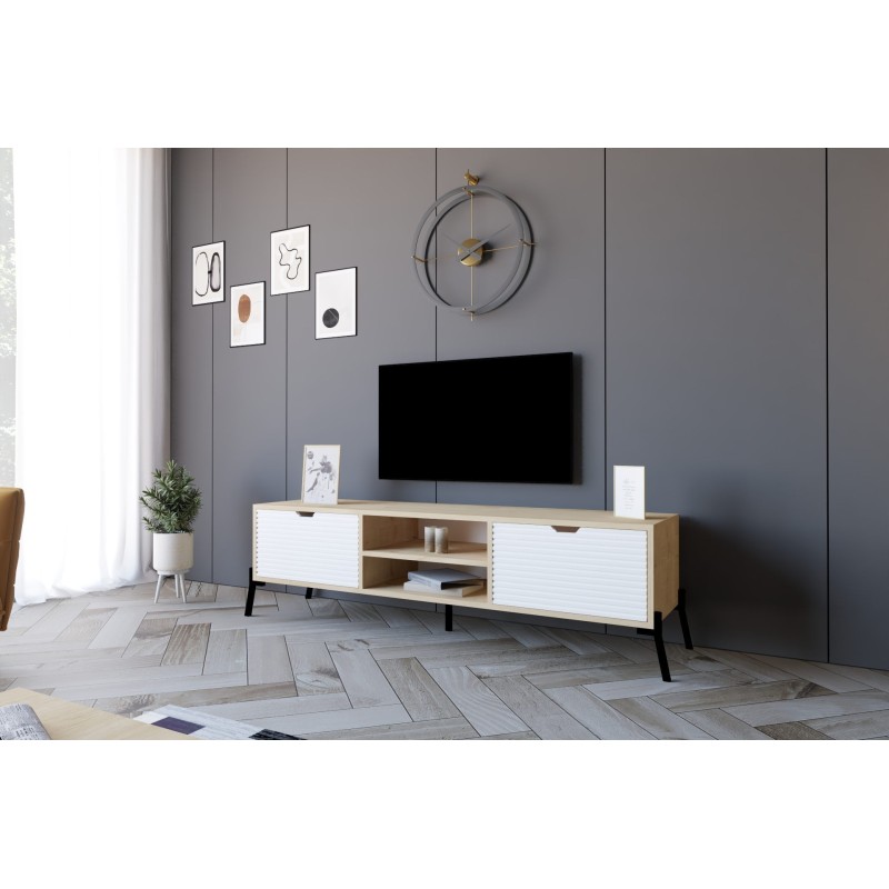 Mueble TV Nost zafiro roble blanco - 835PUQ3078