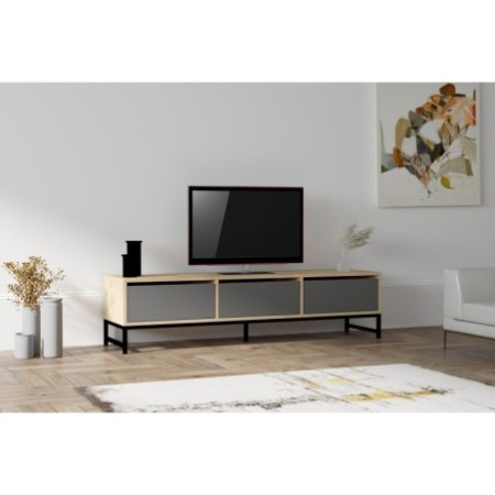 Mueble TV Sahra zafiro antracita negro - 835PUQ3072