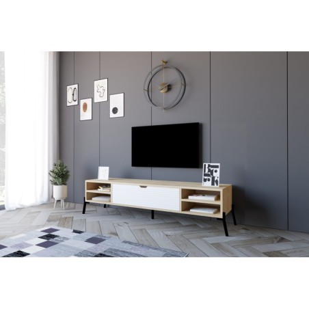 Mueble TV Santa zafiro roble blanco - 835PUQ3082