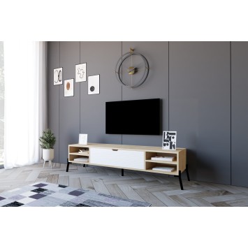 Mueble TV Santa zafiro roble blanco - 835PUQ3082