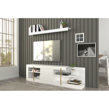 Mueble TV con estante Cascade blanco - 804TRH3080