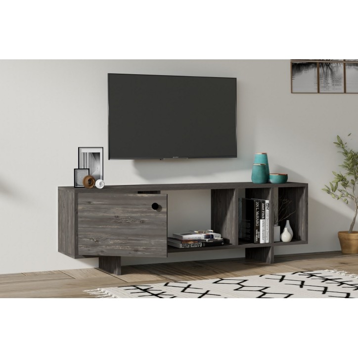 Mueble TV con estante Folsom antracita