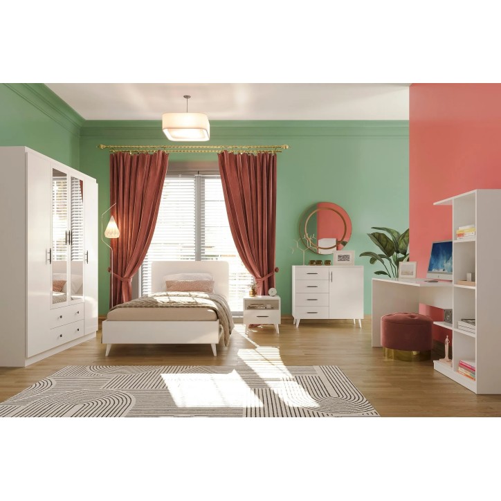 Conjunto de habitación joven Lavinia 507 Blanco