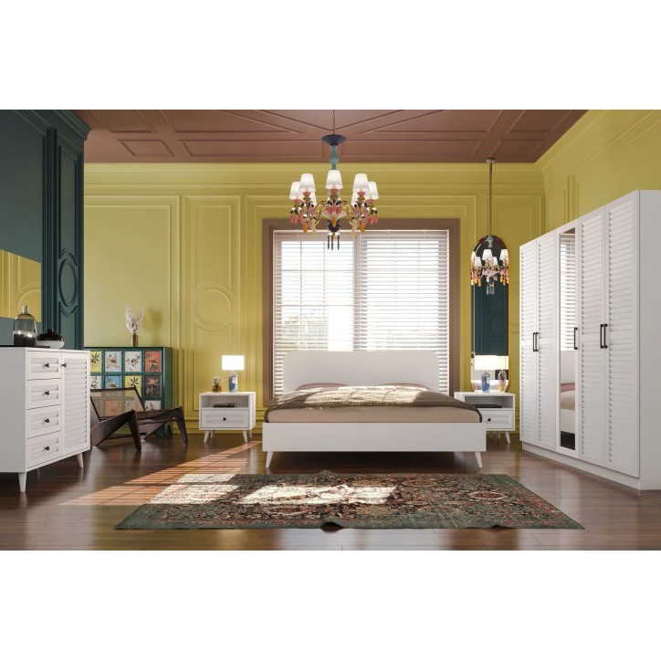 Conjunto de muebles de dormitorio Nil 105 Blanco