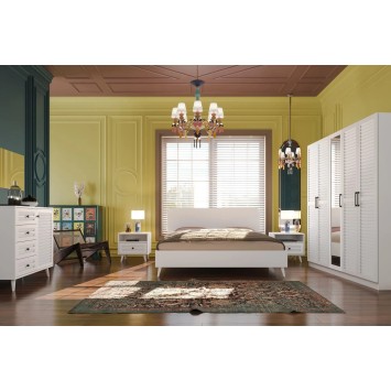 Conjunto de muebles de dormitorio Nil 105 Blanco - 125GLN1209