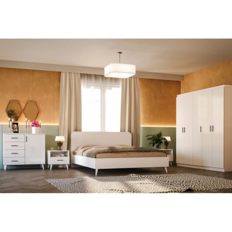 Conjunto de muebles de dormitorio Lavinia 002 Blanco - 125GLN1219