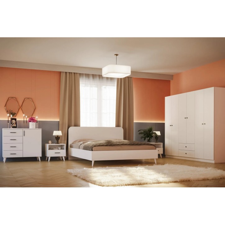 Conjunto de muebles de dormitorio Royal 1510 Blanco