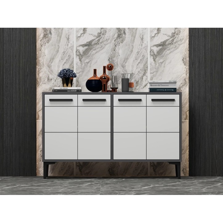 Mueble TV Stria Antracita Blanco