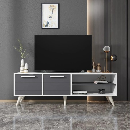 Mueble TV Noyan Blanco Antracita