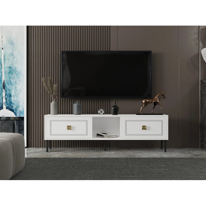 Mueble TV Preet Blanco Oro