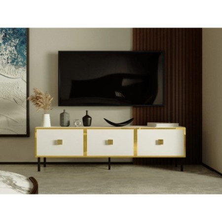 Mueble TV Kivan Blanco Oro - 327ODS1218