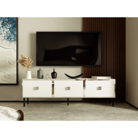 Mueble TV Kivan Blanco Plata - 327ODS1219