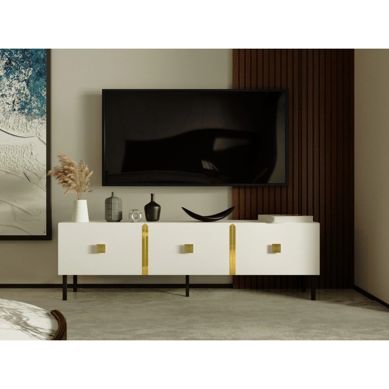 Mueble TV Lagho Blanco Oro - 327ODS1220