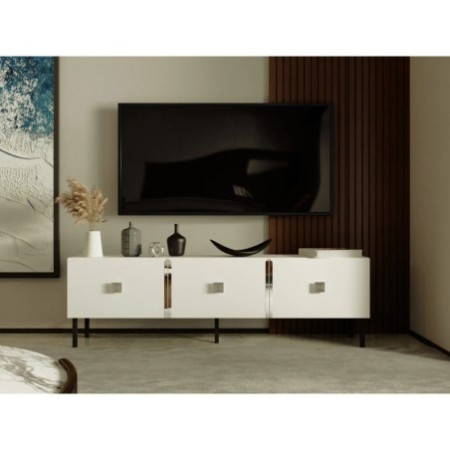 Mueble TV Lagho Blanco Plata - 327ODS1221