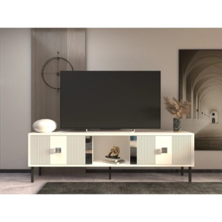 Mueble TV Portes Blanco Plata - 327ODS1223