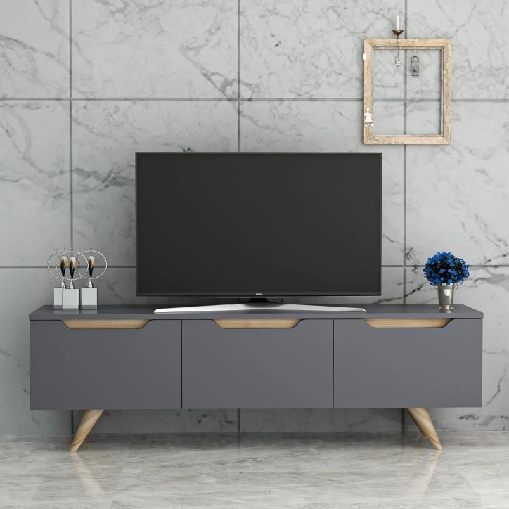 Mueble TV Prag Antracita Roble