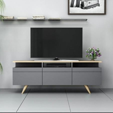 Mueble TV Berlin 150 Antracita Roble - 382NRC1109