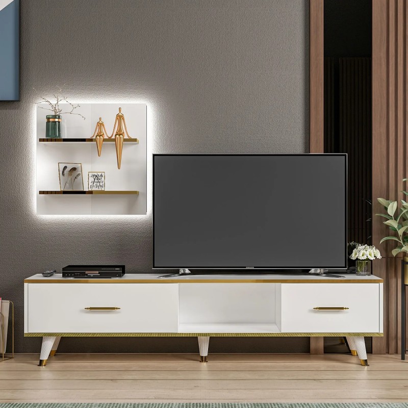 Mueble TV Aren Blanco Oro - 382NRC1118