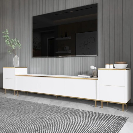 Mueble TV Imaj Blanco Oro