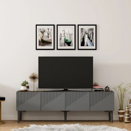 Mueble TV Draw Antracita Nogal