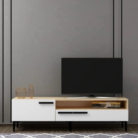 Mueble TV Zera Roble Blanco - 475OLV1103