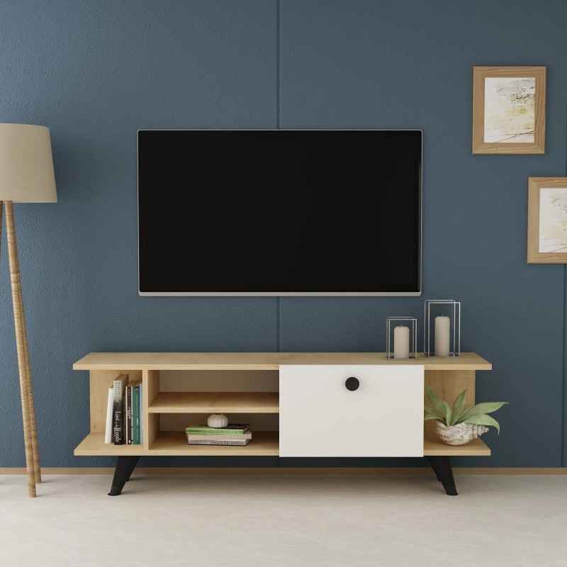 Mueble TV İdil Roble Blanco - 475OLV1105