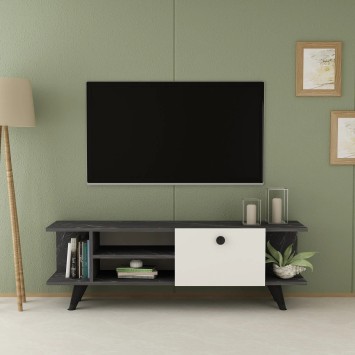 Mueble TV İdil Negro Mármol Blanco - 475OLV1123