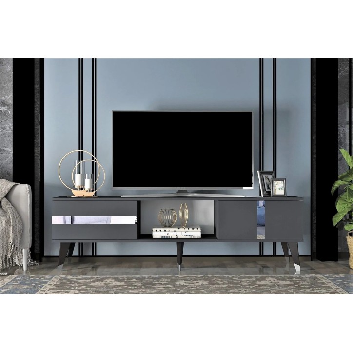 Mueble TV Vania Antracita Plata