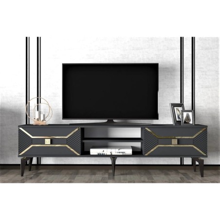 Mueble TV Yumedi Antracita Oro