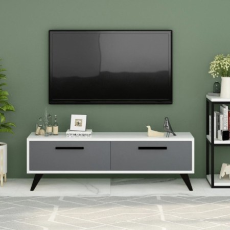 Mueble TV Melisa Blanco Antracita - 475OLV1427