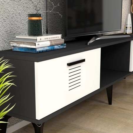 Mueble TV Asimo Antracita Blanco