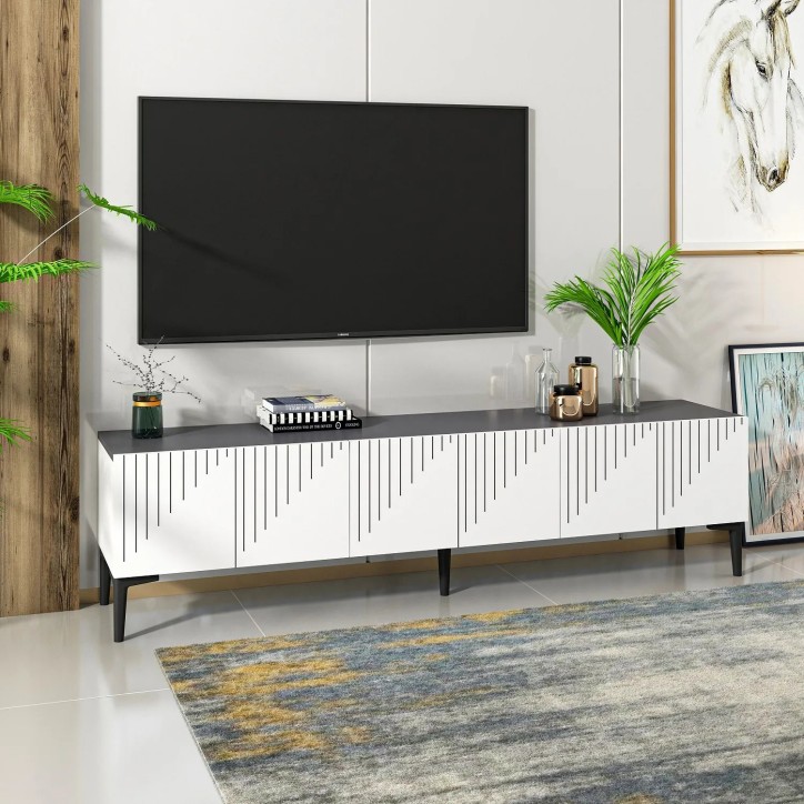 Mueble TV Artemis Blanco Antracita