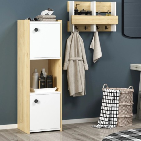 Mueble de baño Teo Roble Zafiro Blanco - 475OLV2405