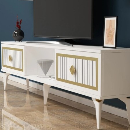 Mueble TV Nil Blanco Oro - 475OLV2639