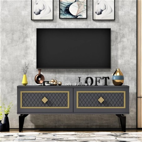 Mueble TV Arel Antracita Oro - 475OLV2645