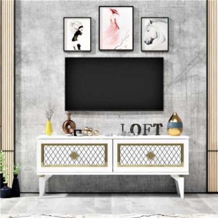 Mueble TV Arel Blanco Oro - 475OLV2647