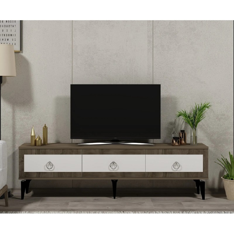 Mueble TV Selen Nogal Blanco - 475OLV2702