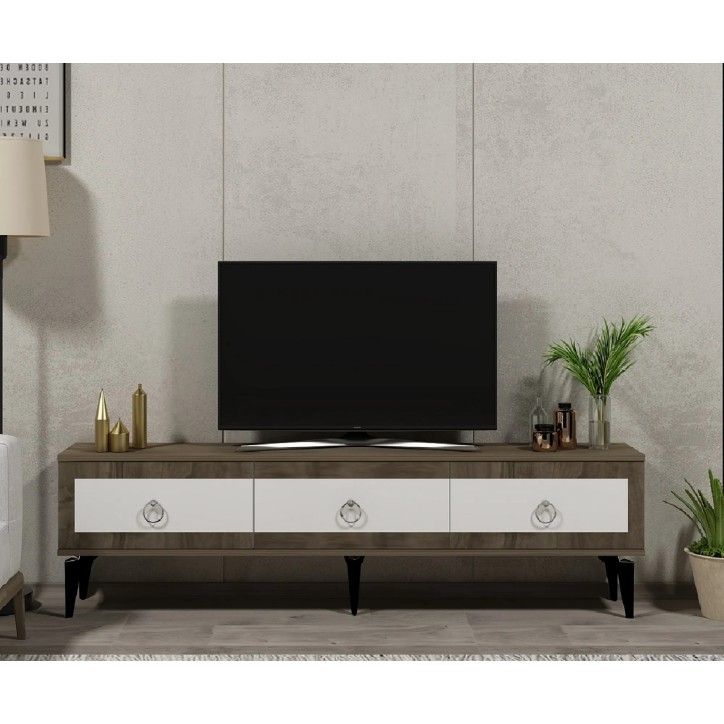 Mueble TV Selen Nogal Blanco