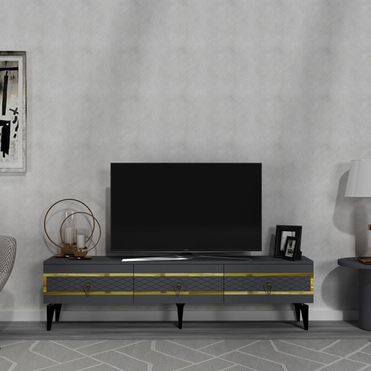 Mueble TV Ipek Antracita Oro